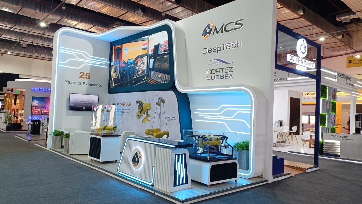 Oil and gas services stand with product displays at EGYPES 2024