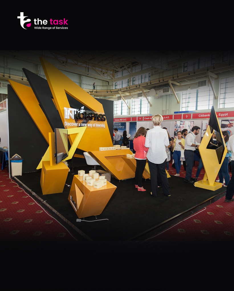 Exhibition stand built by the task