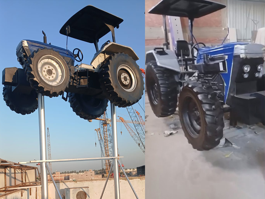 Fiberglass tractor model fabricated by The Task