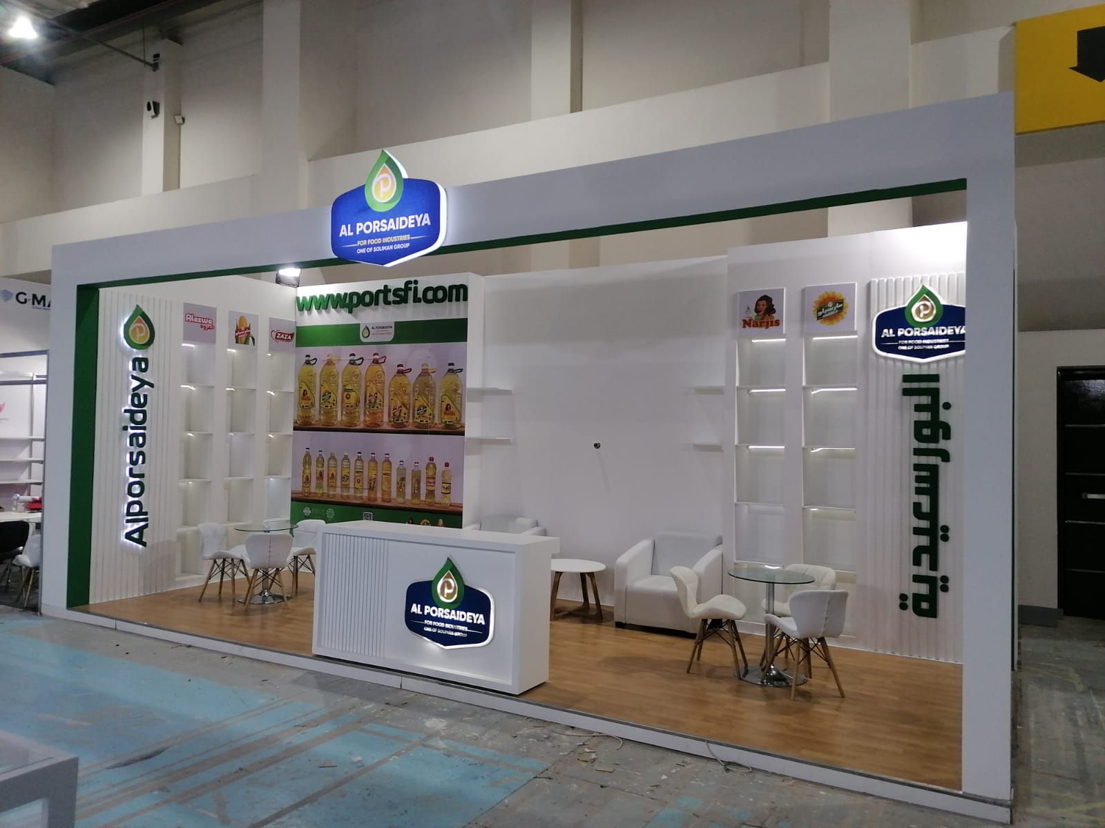 Al Porsaideya exhibition stand — design and build by The Task, Egypt