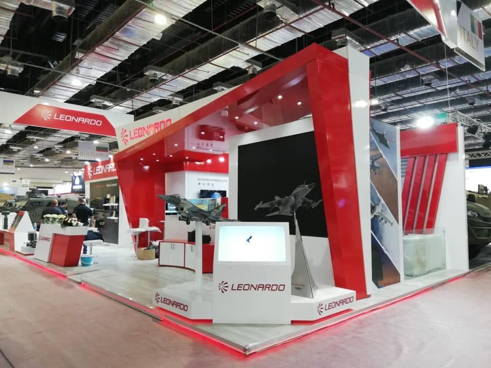 Defence Expo — Leonardo & SAMI exhibition stand — design and build by The Task, Egypt