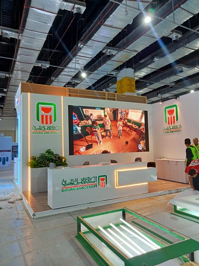 National Bank of Egypt exhibition stand — design and build by The Task, Egypt